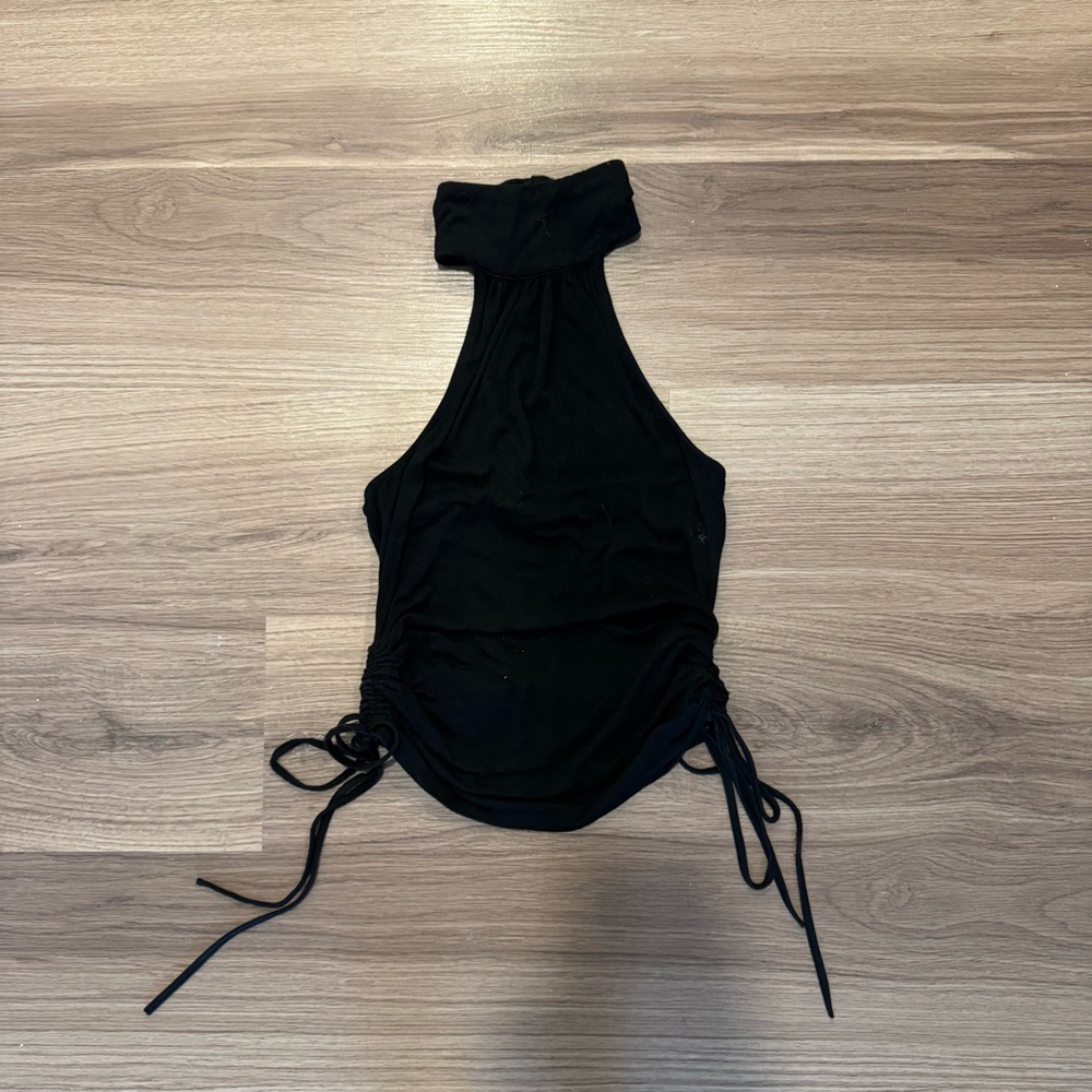 Superdown Black Halter Top